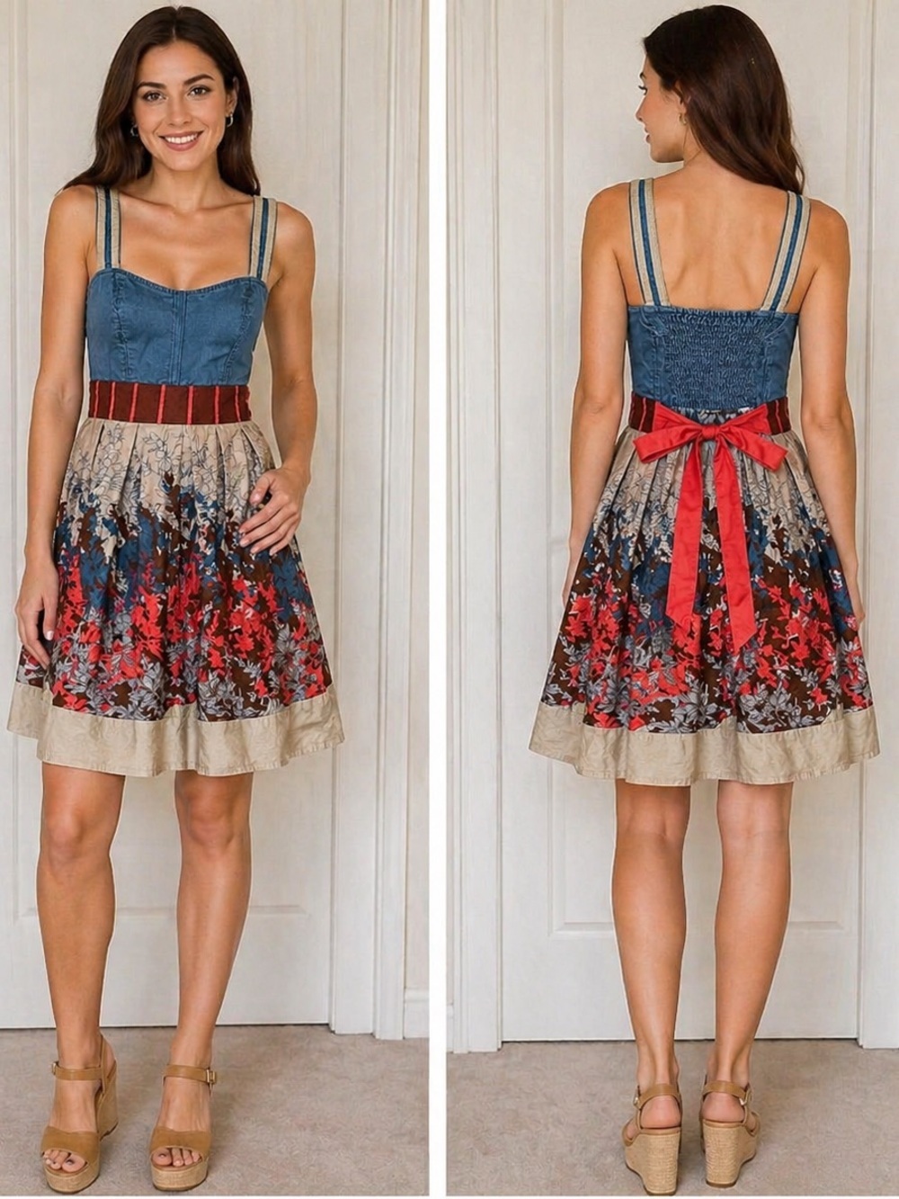 Kimchi Blue FLORAL Sundress juniors LARGE
Pit 15” Length 34”